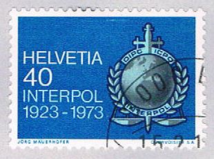 Buy Switzerland 557 Used Interpol emblem 1973 (BP28623)