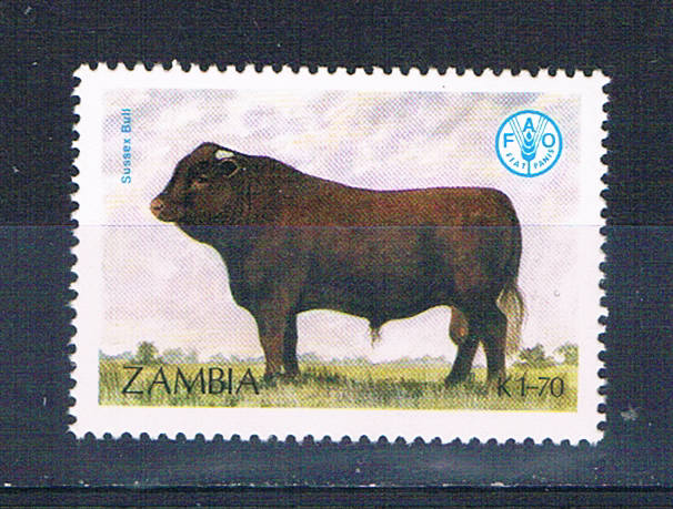 Buy Zambia 420 Unused Cattle Sussex 1987 (Z0009)+