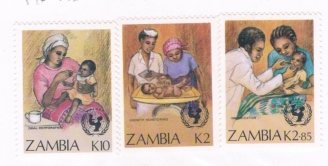 Buy Zambia 441-43 Unused short set UN Child survival 1988 CV 3.80 (Z0002)