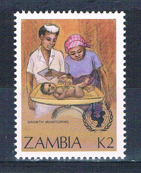 Buy Zambia 441 Unused Child growth monitoring 1988 (Z0003)+