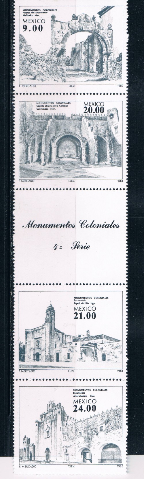 Buy Mexico 1341a Set Unused Monuments Cat Val 4.00 (ML0275)