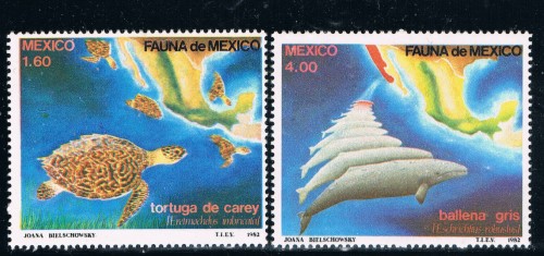 Buy Mexico 1281-82 Set Unused Sea Life Cat Val 3.00 (M0075)