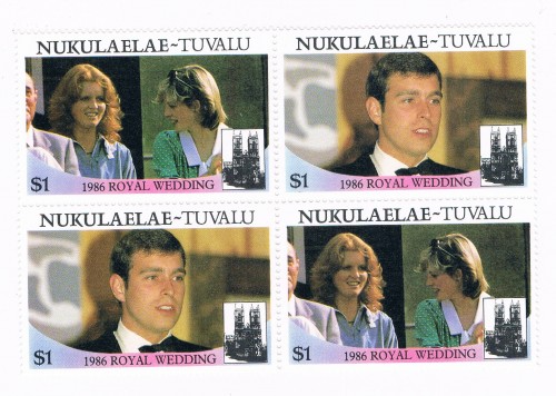 Buy Tuvalu Nukulaelae 62a-b Pair Unused Blk 4 Royal Wedding 1986 Cat Val 4.00 (T0022