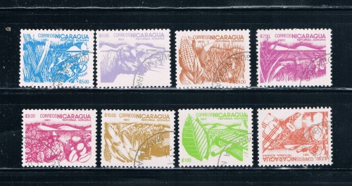 Buy Nicaragua 1298-1305 Used set Agriculture 1983 CV 3.15 (N0081)+