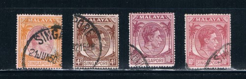 Buy Singapore 4a;9;9a;14a Used King George (S0226)